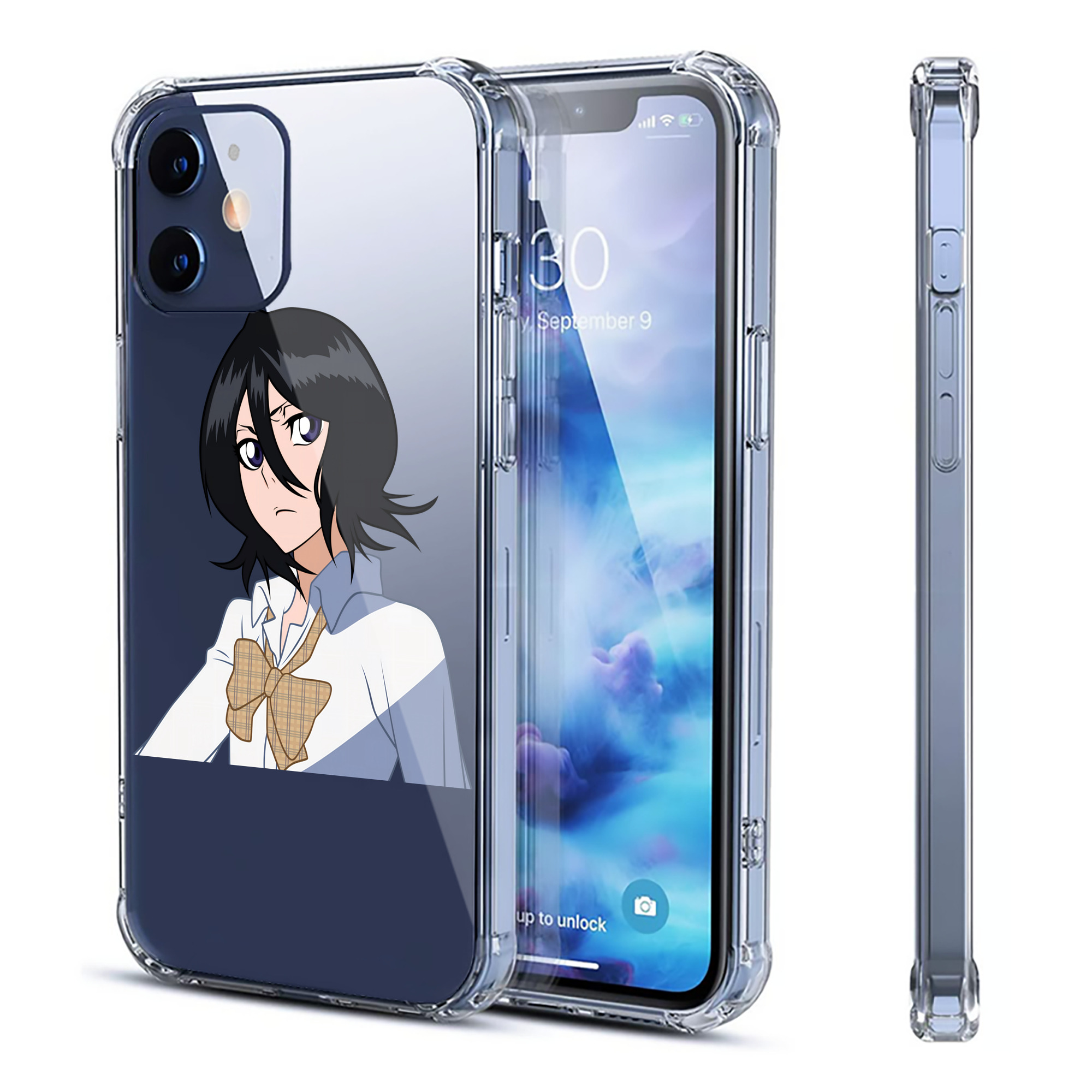（画像用） ブリーチ 朽木ルキア BLEACH Kuchiki Rukia 【iPhone 12シリーズ対応】透明スマホケース（クリアソフトケース）